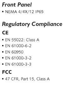 Industrial Touchscreen CE and FCC Compliances